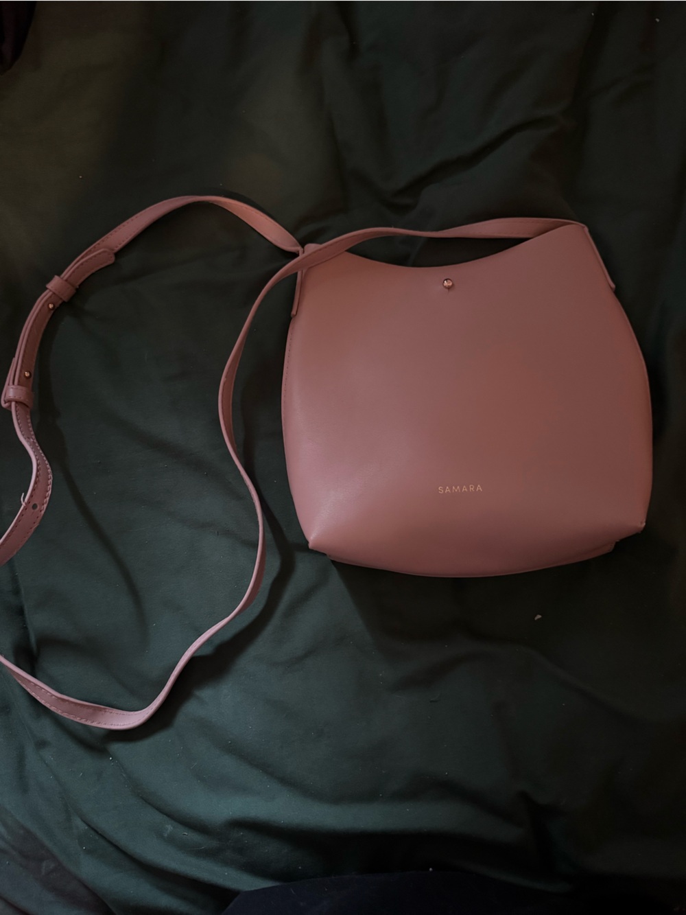 Samara Dusty Pink Crossbody Bucket Bag